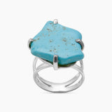Arizona Turquoise Prong Set Silver Rings
