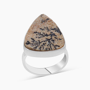 Russian Dendritic Silver Rings