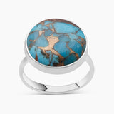 Lava Mexican Turquoise Silver Rings