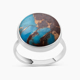 Lava Mexican Turquoise Silver Rings