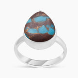 Lava Mexican Turquoise Silver Rings