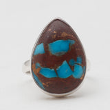Lava Mexican Turquoise Silver Rings