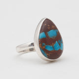 Lava Mexican Turquoise Silver Rings