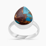 Lava Mexican Turquoise Silver Rings