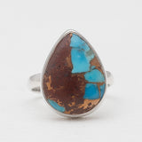 Lava Mexican Turquoise Silver Rings