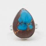 Lava Mexican Turquoise Silver Rings