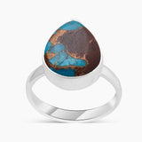 Lava Mexican Turquoise Silver Rings