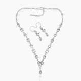 Crystal Silver Necklace Jewelry Sets