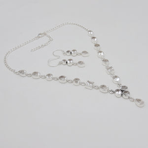 Crystal Silver Necklace Jewelry Sets