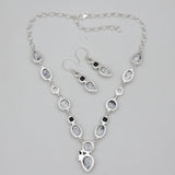 Dendritic Opal Silver Necklace Jewelry Sets