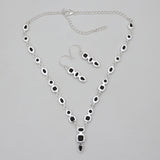 Black onxy Silver Necklace Jewelry Sets