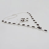 Smoky Quartz Silver Necklace Jewelry Sets