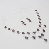 Natural Red Garnet Necklace Jewlery Sets