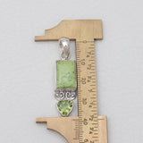Green Prehnite Silver Pendants