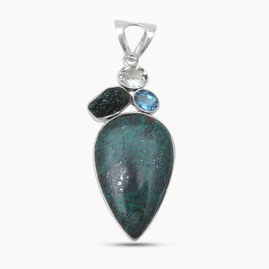 925 Sterling Silver Chrysocolla Pendants