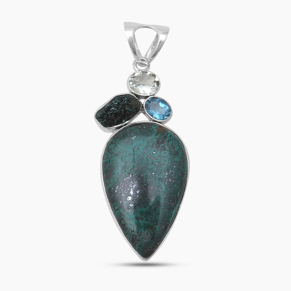 925 Sterling Silver Chrysocolla Pendants