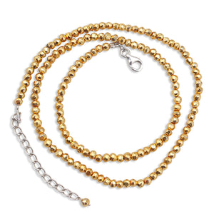 Golden Pyrite Beads Necklace