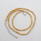 Golden Pyrite Beads Necklace