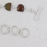 Ammolite Bracelet Sterling Silver Chain