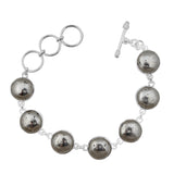 Natural Pyrite Silver Bracelet