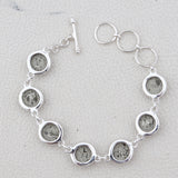 Natural Pyrite Silver Bracelet