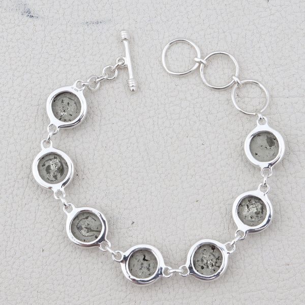 925 Sterling Silver Pyrite Bracelets