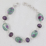 Ruby Zoisite & Star Ruby Bracelet