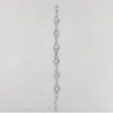 Rainbow Moonstone Bracelet for Women 925 Sterling Silver