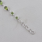 Natural Peridot Bracelet for Women 925 Sterling Silver