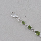 Natural Peridot Bracelet for Women 925 Sterling Silver