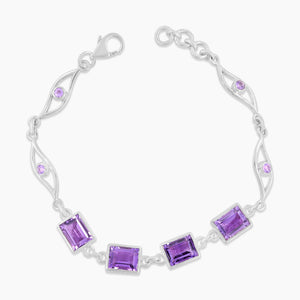 925 Sterling Silver Amethyst Bracelets