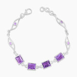 925 Sterling Silver Amethyst Bracelets