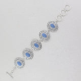 Blue Opal 925 Silver Bracelet