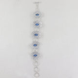 Blue Opal 925 Silver Bracelet