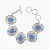 925 Sterling Silver Blue Opal Bracelets
