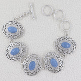 Blue Opal 925 Silver Bracelet