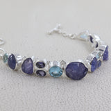 Tanzanite & Iolite 925 Silver Bracelet