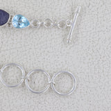 Tanzanite & Iolite 925 Silver Bracelet