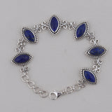 Natural Lapis Lazuli Sterling Silver Jewelry Set