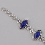 Natural Lapis Lazuli Sterling Silver Jewelry Set