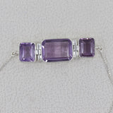 Amethyst Gemstone Sterling Silver Bracelet