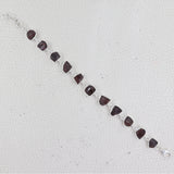 925 Sterling Silver Raw Natural Garnet Bracelet