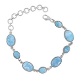 Larimar Bracelet for Women 925 Sterling Silver