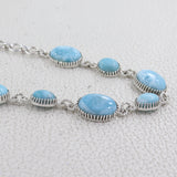 Larimar Bracelet for Women 925 Sterling Silver