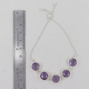 925 Sterling Silver Amethyst Bracelet