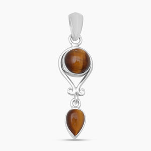 925 Sliver Tiger Eye Pendants