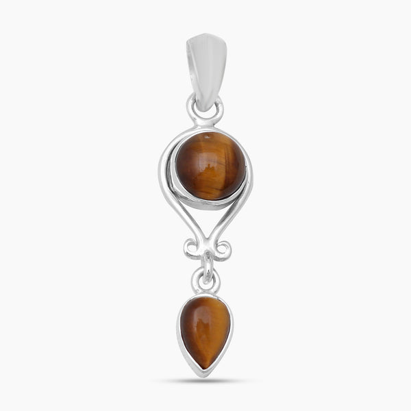 925 Sliver Tiger Eye Pendants