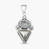 925 Sterling Silver Pyrite Druzy Pendants