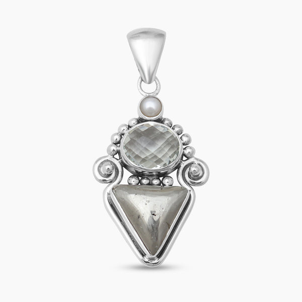 925 Sterling Silver Pyrite Druzy Pendants