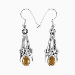 Citrine Silver Earrings